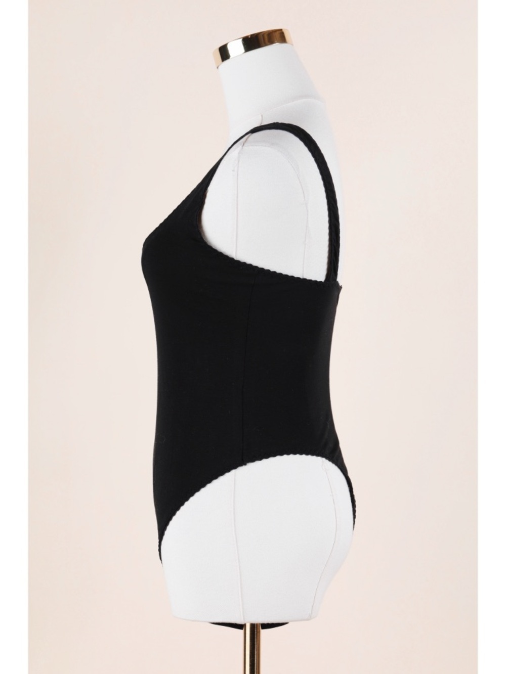 Sz 8 Asos Design Mila Cotton Scoop Neck Lounge Bodysuit In Black NWOT - Picture 2 of 8